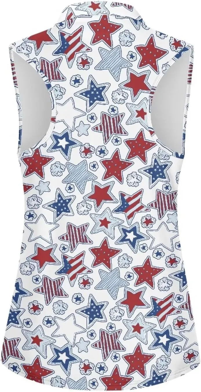 Women's Golf Shirt Short Sleeve Tennis Shirt Quarter Zip Golf Pullover Golf Polo Shirts Argyle Summer Dry Fit Tops UPF50 