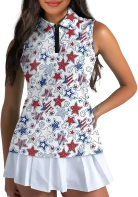 Women's Golf Shirt Short Sleeve Tennis Shirt Quarter Zip Golf Pullover Golf Polo Shirts Argyle Summer Dry Fit Tops UPF50  Women's Golf Shirt Short Sleeve Tennis Shirt Quarter Zip Golf Pullover Golf Polo Shirts Argyle Summer Dry Fit Tops UPF50